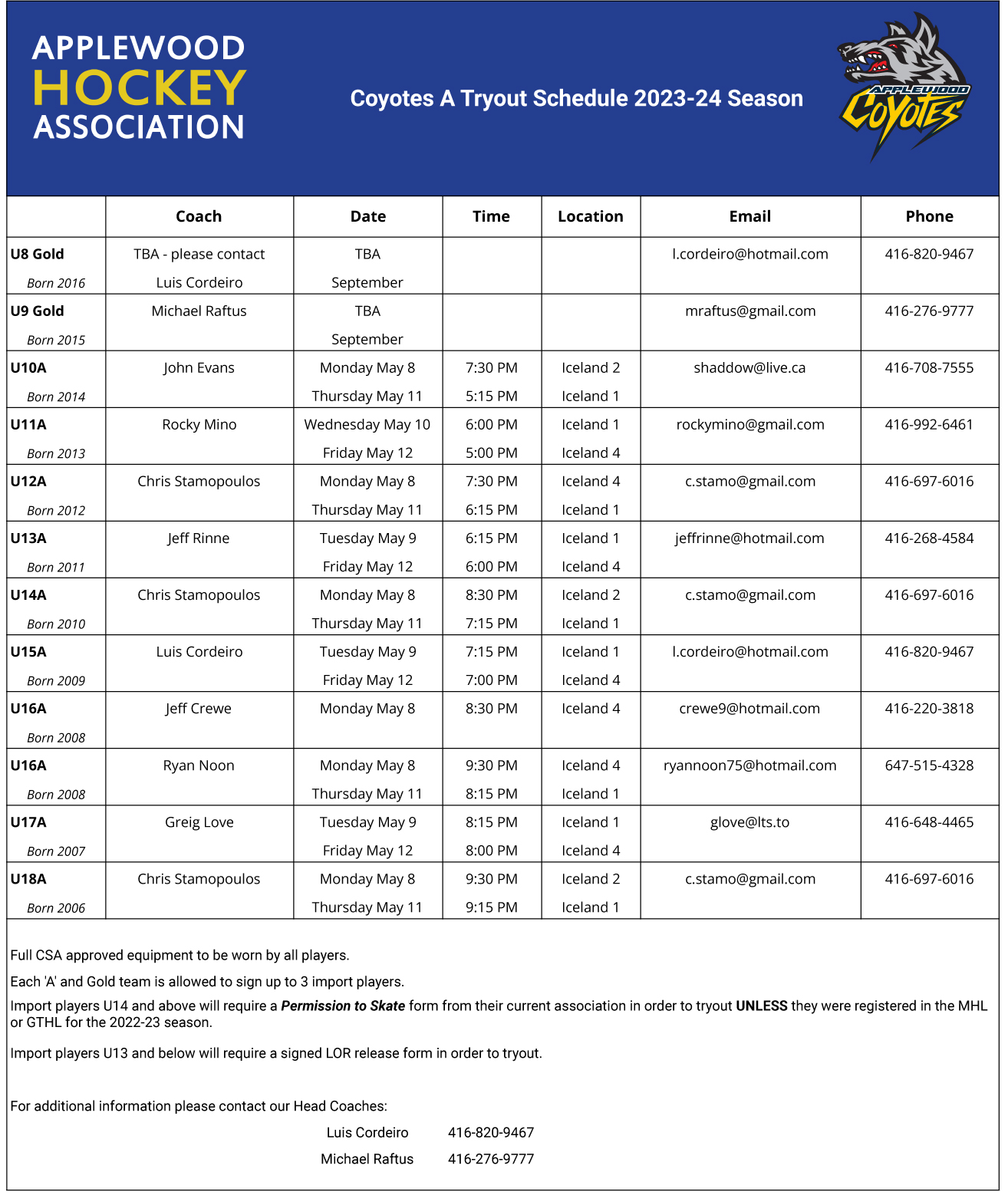 Rep Tryouts